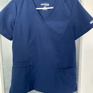 Momentum Navy Blue Scrub Top